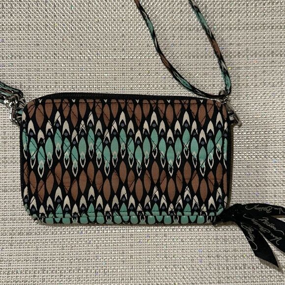 VB Brown RFID Sierra Stream All in One Crossbody Bag Wallet Wristlet Organizer - Picture 6 of 16